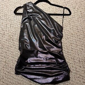 Elegant Black One-Shoulder Top